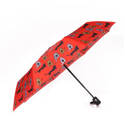 Biggdesign Cats Mini roter Regenschirm