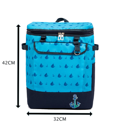 Anemoss Marine Collection Sailboat Kühlrucksack, 25L Thermo Lunchbox