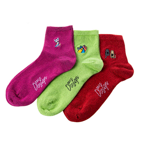 Biggdesign women's glitter socks set