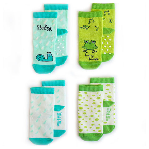 Milk&Moo Cacha Frog und Baby Sangaloz 2 Paar Baby Socken
