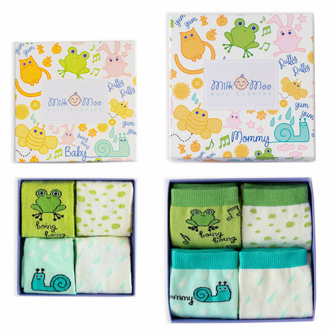 Milk&Moo Cacha Frog and Sangaloz mother-child socks set