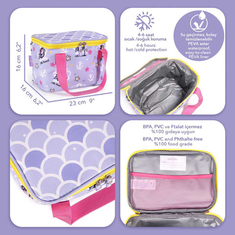 Milk&Moo lunch box lunch bag lunch box cooler bag blue/pink