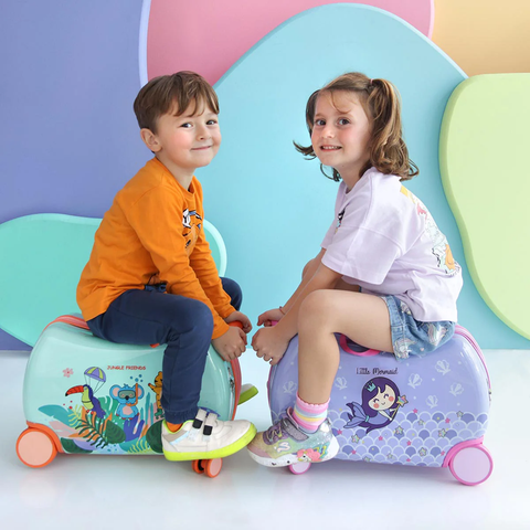 MILK&MOO Fahrbare Kinderkoffer Kleine Meerjungfrau-Muster