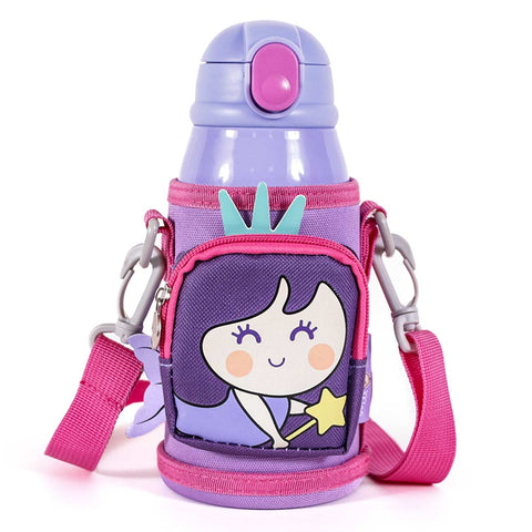 MILK&MOO steel children's drinking bottle with bag mermaid 550 ml