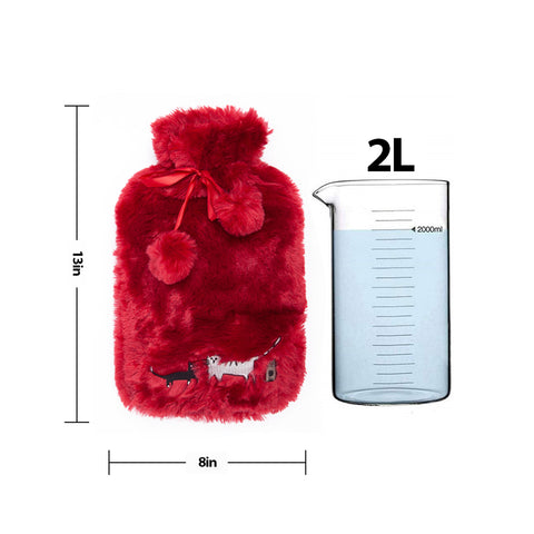 BiggDesign Katzen Wärmflasche, 2L, Rot