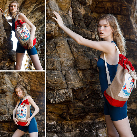 Anemoss Marine Collection Sailor Girl Jute Tasche