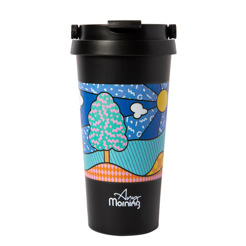 Any Morning thermal mug with handle and lid, 500 ml