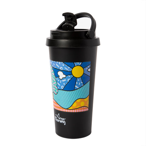 Any Morning thermal mug with handle and lid, 500 ml