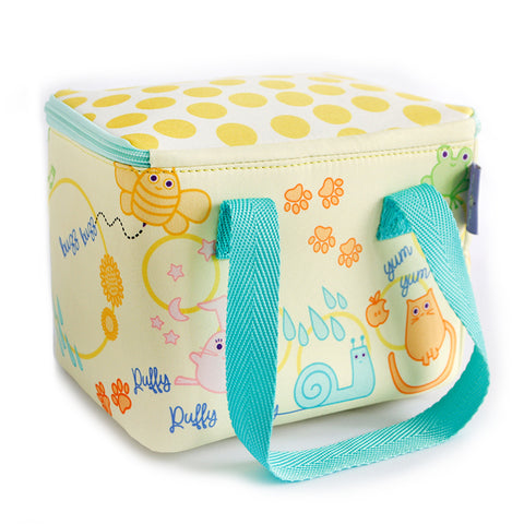 Milk&Moo Lunchbox, Lunchtasche, Brotdose, Kühltasche, Gelb