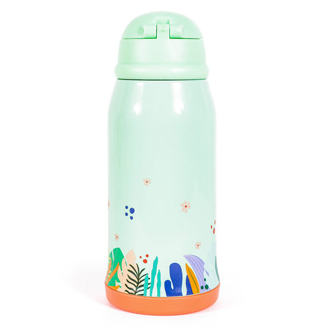 MILK&MOO steel children's drinking bottle with bag Jungle Friends