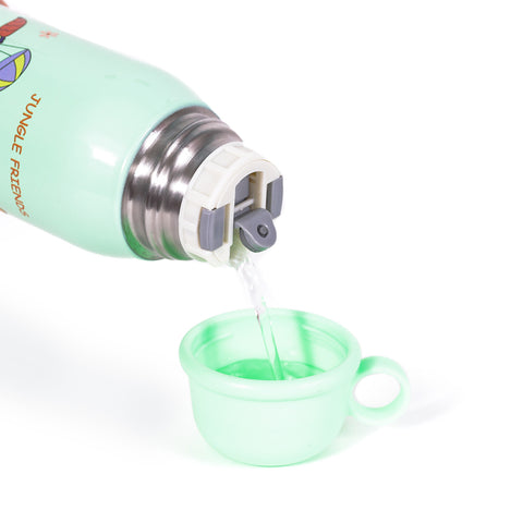 MILK&MOO steel children's drinking bottle with bag Jungle Friends