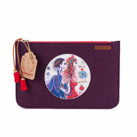 Biggdesign Love women's cosmetic bag, burgundy, 24x16 cm