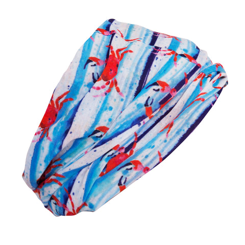 Anemoss Marine Collection Crab Kopftuch, Unisex Haarschmuck, 25,5x50 cm