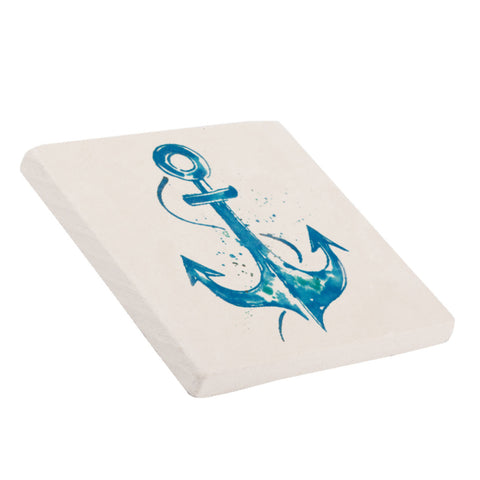 Anemoss Marine Collection Anchor coasters made of natural stone