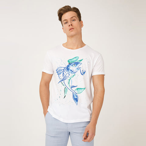 Anemoss Marine Collection Captain Fish Herren T-Shirt, M