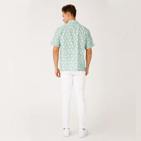 Anemoss Marine Collection Sailboat Herren Kurzarmhemd, Blau, M