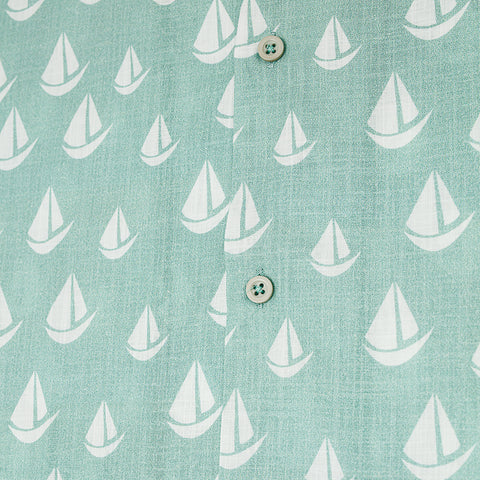 Anemoss Marine Collection Sailboat Herren Kurzarmhemd, Blau, M
