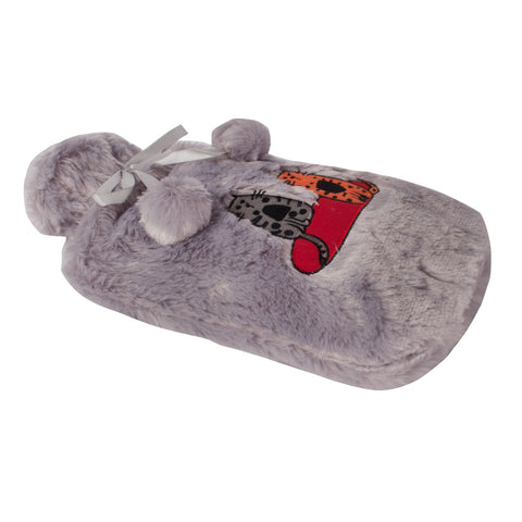 BiggDesign Katzen Wärmflasche, 2L, Grau