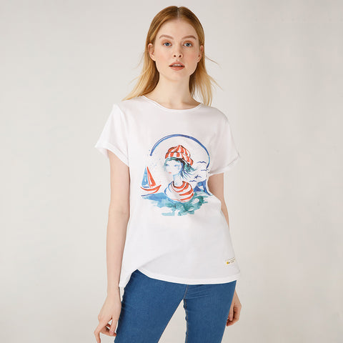 Anemoss Marine Collection Sailor Girl Damen T-Shirt, M