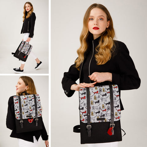 Biggdesign Cats Rucksack aus Filz, Tagesrucksack für Jeden Anlass, Bunt