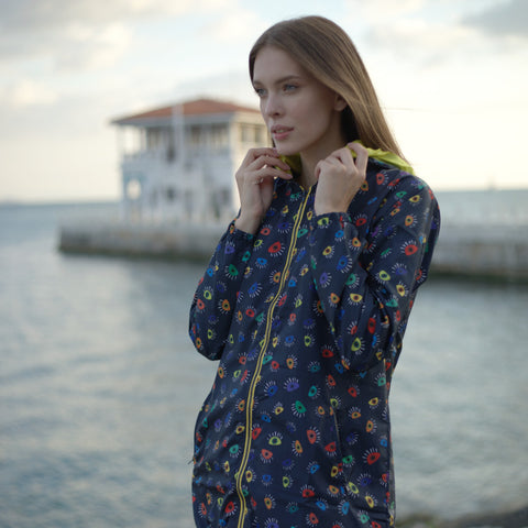 Biggdesign My Eyes on You Damen Regenmantel, Regenjacke Damen, Wasserdicht