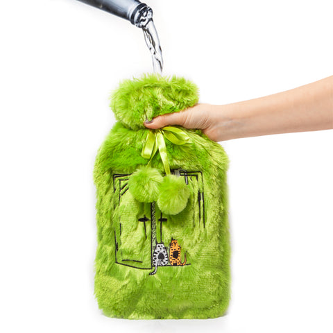 Biggdesign Green Cats hot water bottle