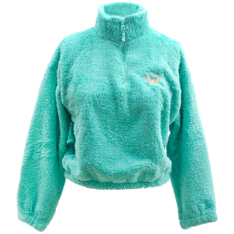 Anemoss Marine Collection Crab Damen Fleecejacke, Plüsch Sweatshirt, Blau, S
