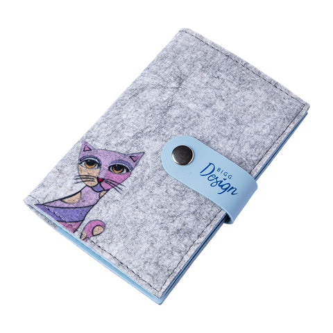 BiggDesign Owl and City felt passport cover