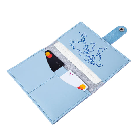 BiggDesign Owl and City felt passport cover