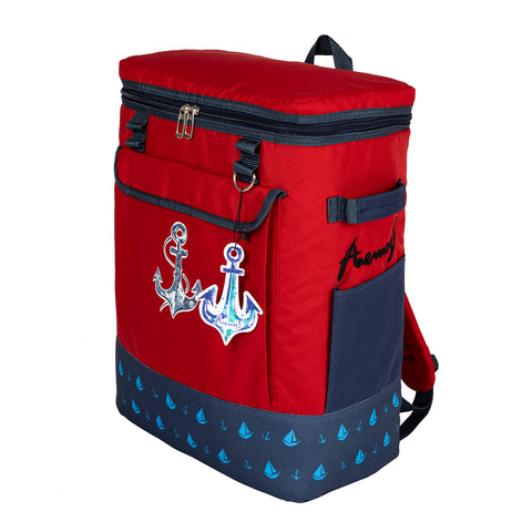 Anemoss Marine Collection Anchor cooler backpack, red