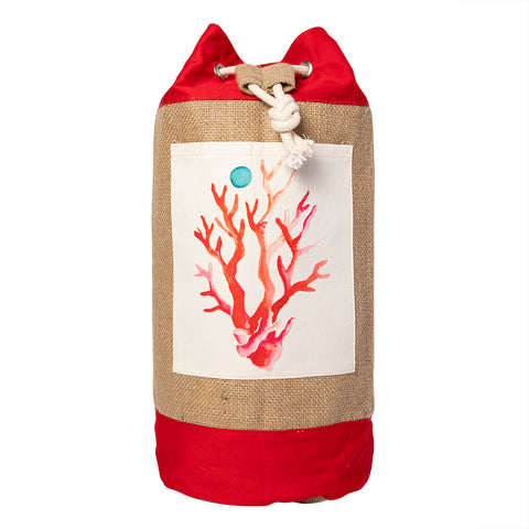 Anemoss Marine Collection Coral Jute Tasche