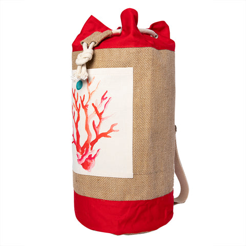 Anemoss Marine Collection Coral Jute Bag