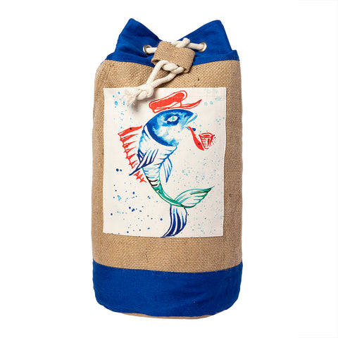 Anemoss Marine Collection Captain Fish Jute Tasche