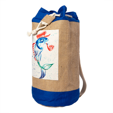 Anemoss Marine Collection Captain Fish Jute Tasche