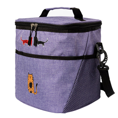 Biggdesign Cats Cooler Bag, Purple, 10 L