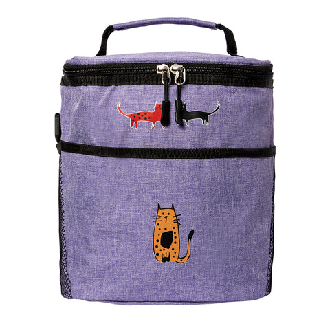 Biggdesign Cats Cooler Bag, Purple, 10 L