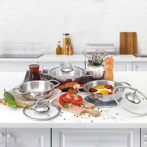 Serenk Definition stainless steel egg pan set, 14-16-18cm