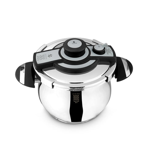 Serenk Definition pressure cooker, pressure cooker with 3 cooking levels, 6 L