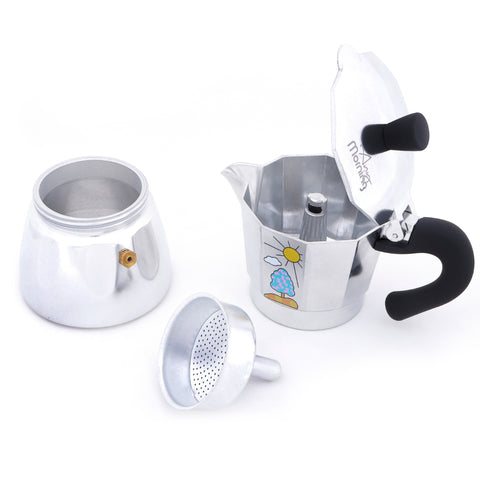 Any Morning Hes-3 Espressokocher, Mokkakanne für jeden Anlass, 3 Tassen, 120 ml
