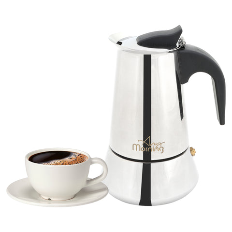 Any Morning Jun-6 espresso maker, moka pot for 6 cups, 300 ml