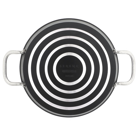 Serenk Excellence Eierpfanne, Servierpfanne aus Granit mit Deckel