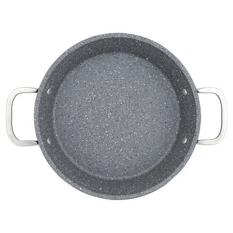 Serenk Excellence Eierpfanne, Servierpfanne aus Granit mit Deckel