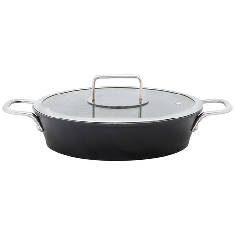 Serenk Excellence Egg Pan, Granite Serving Pan with Lid