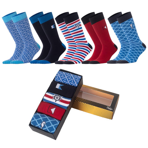 Biggdesign Ocean Herren Socken Set - Größe 41-46 5er Pack