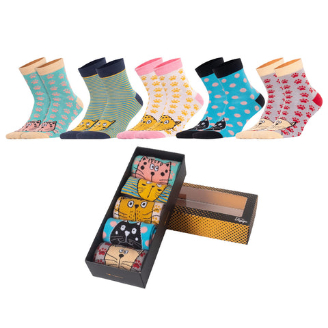 Biggdesign Cats Damen Socken Set Größe 36-40 5er Pack
