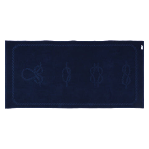 Anemoss Sailor Knot Strandhandtuch 70x140 cm Marineblau