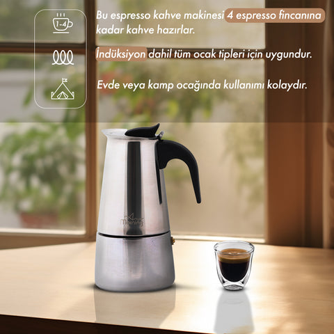 Any Morning Espressokocher für 4 Tassen 200 ml