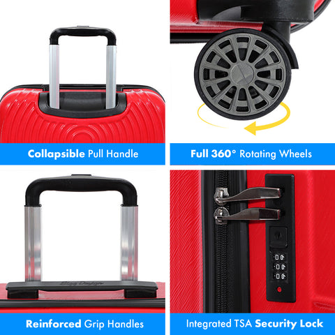 Biggdesign Cats suitcase set suitcase set 3 pieces hard shell red