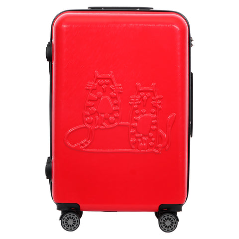 Biggdesign Cats Hard Shell Suitcase Medium Red