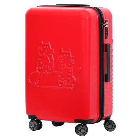 Biggdesign Cats Hard Shell Suitcase Medium Red